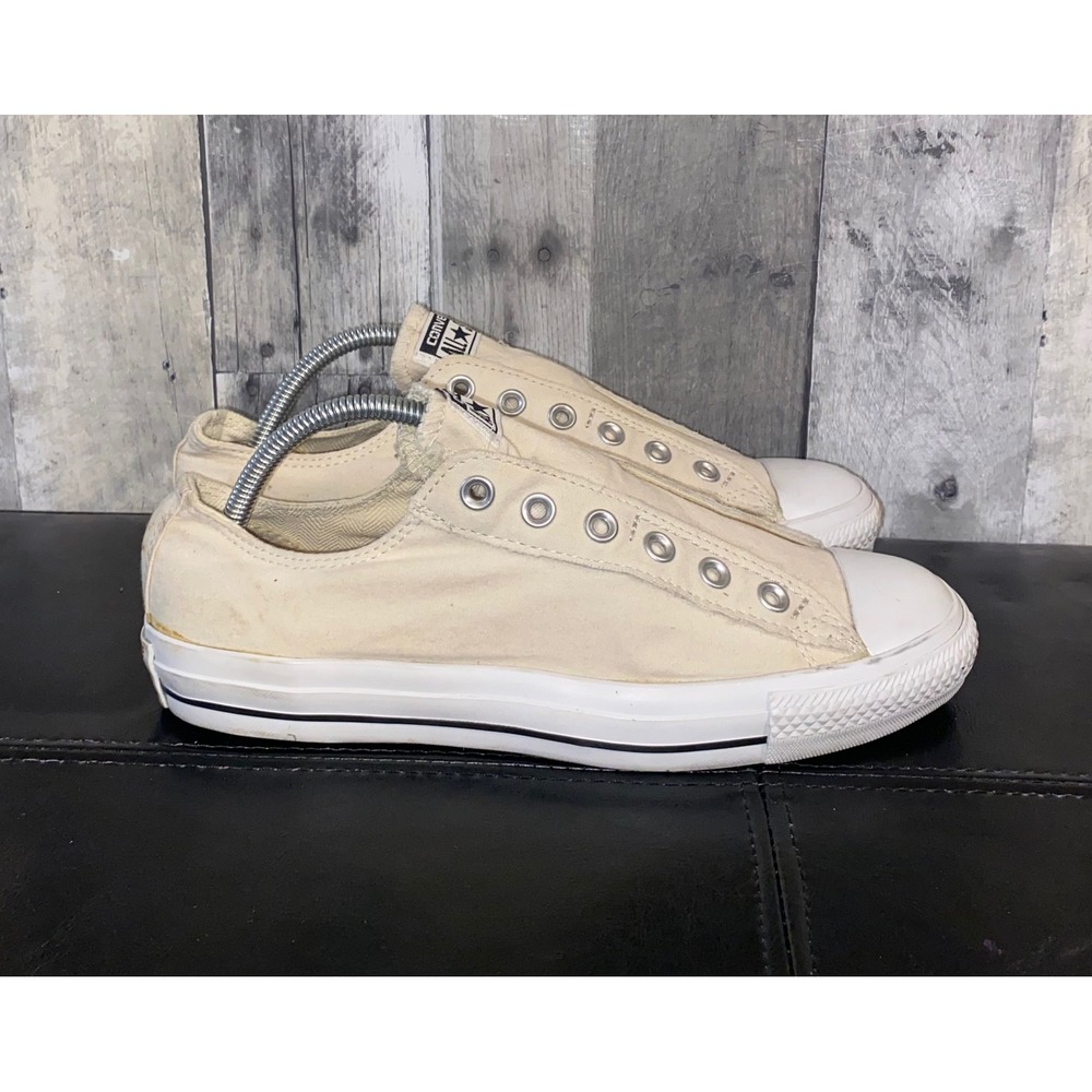 Vintage Chuck Taylor all star converse slip on ivory sneakers men 8 women 10